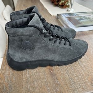 Moncler Men Suede Boots, Gray